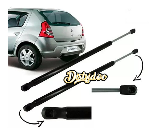 Juego X2 Amortiguadores Porton Baul Trasero Sandero 07 Al 13