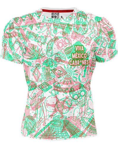 Playera Sublimada Viva México 15 Septiembre Collage Tricolor