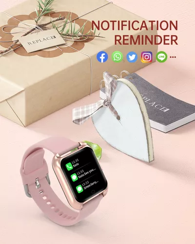 Reloj inteligente para mujer (contestar/hacer llamadas) rastreador de  fitness con monitor de sueño de frecuencia cardíaca, podómetro, pantalla  táctil