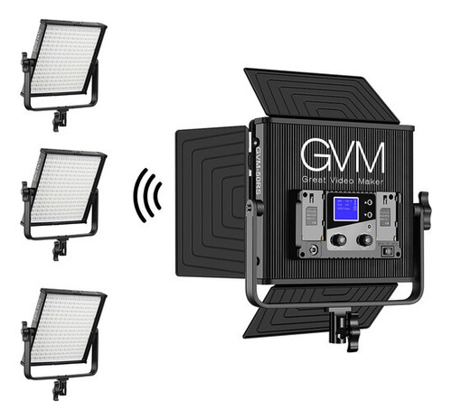 Gvm 50rs Rgb Led Light Panel Studio Gvm-50rs-3l Estructura Negro
