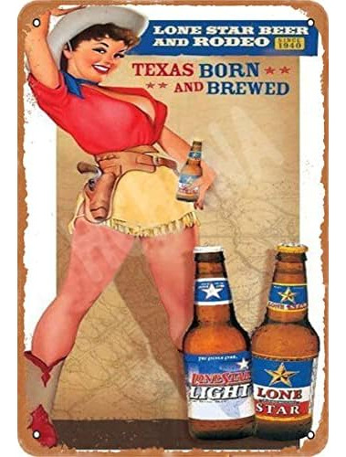 Lone Star Beer And Rodeo Western Cowboy Series Poster C...