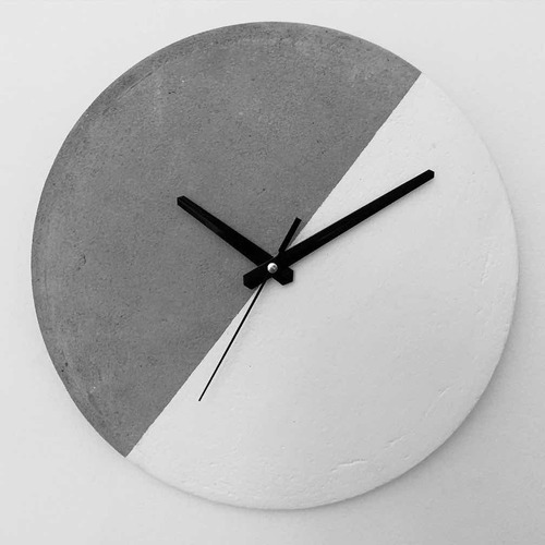 Reloj De Pared De Concreto 30cm De Diámetro