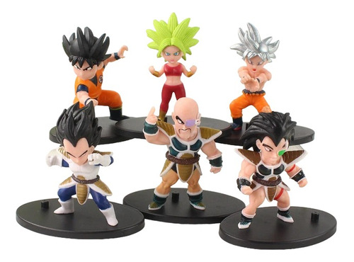 Set Figuras Dragon Ball Anime 6 Unidades Raditz Nappa Goku 