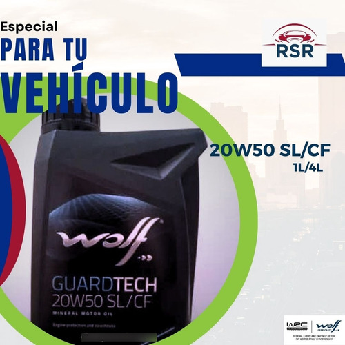 Aceite Wolf Guardtech 20w50 Mineral