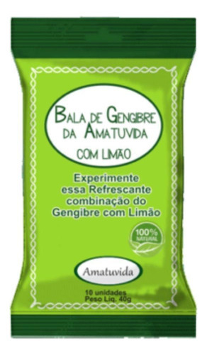 Amatuvida Bala De Gengibre Limão 40g