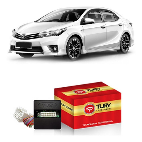 Alarme Tury Toyota Corolla 2015 Até 2019 Dedicado Keyless