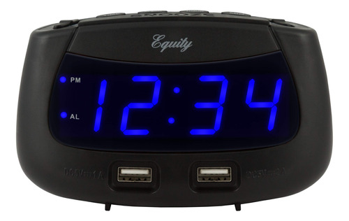 Reloj Despertador Digital Usb Dual Led Azul 0.9 