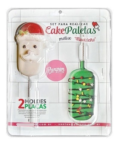 Imagen 3 de 6 de Set De 2 Moldes Paletas Navideñas Parpen