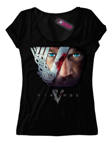 Remera Mujer Vikingos Vikings V Serie Tv Cara S38 Dtg