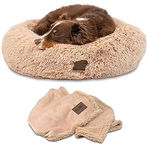 Pet Craft Supply Cama Para Mascotas Ultra Felpa Calmante Y A