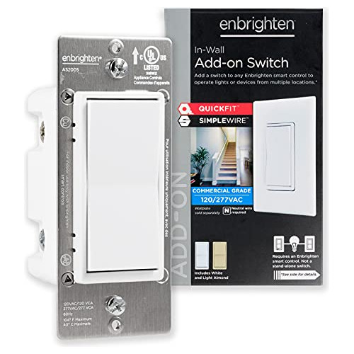 Add-on Switch Quickfit And Simplewire, In-wall Rocker P...