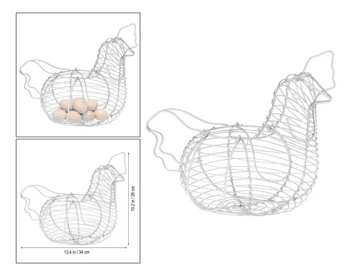 Cesta Creativa De Almacenamiento De Huevos De Hierro