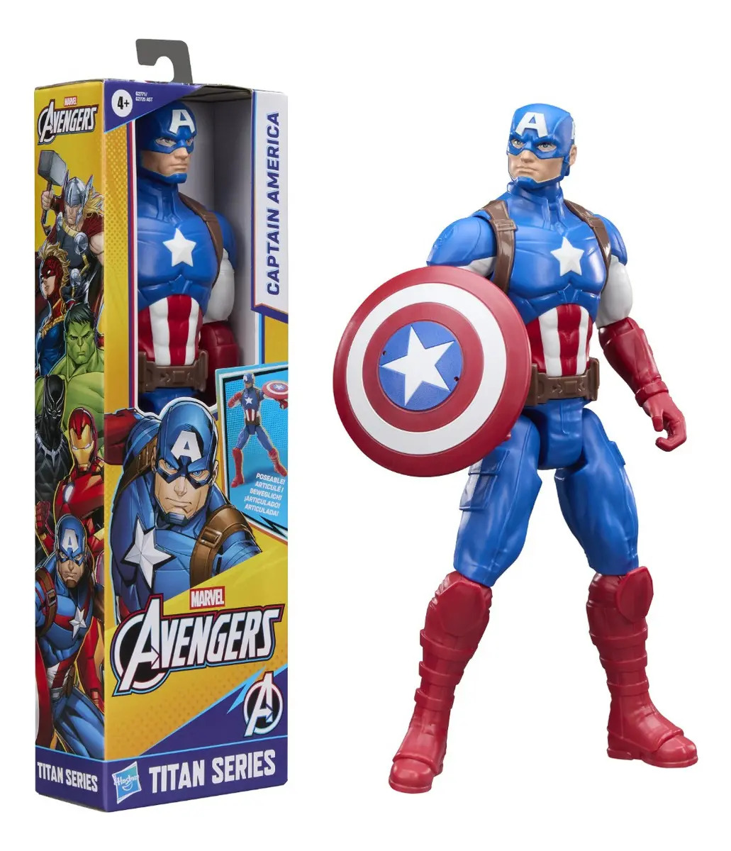 Marvel Vingadores Titan Series Capitão América Boneco