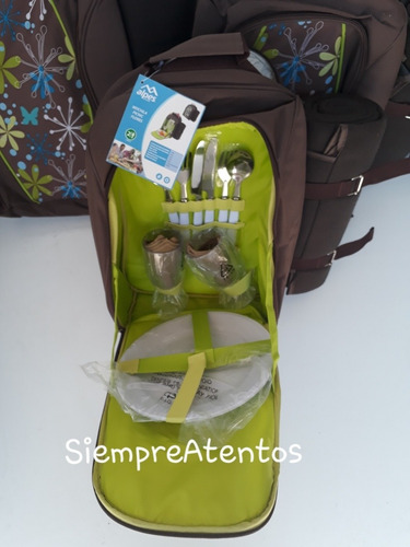 Mochila Picnic Lunchera Conservadora 2 Personas Marron