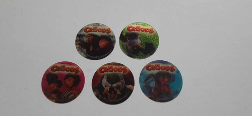 Coleccion 5 Tazos Los Croods Oreo Galletitas Terrabusi (Usado)