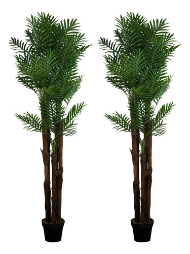 Kit 2 Plantas Artificiales Tipo Palma 180cm Recepcion