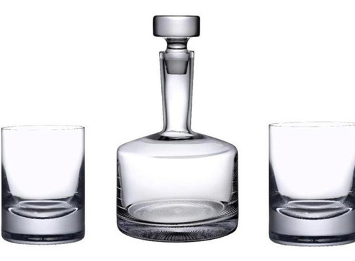 Decanter Jarra Botella Whisky Vidrio Con 2 Vasos Pasabahce