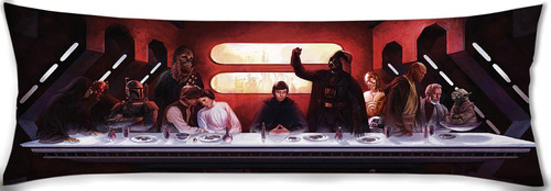 Cojin Almohada Larga Star Wars Ultima Cena Parodia 45x110cm