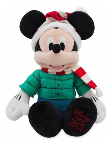 Mickey Mouse Peluche Navideño 2021 De 36cm Disney Store