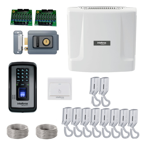 Kit Intelbras Interfone Coletivo 10 Pontos Tdmi 300 Xpe 1013