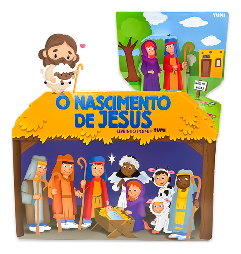 Livro Bíblico Ilustrado Para Crianças: O Nascimento De Jesus Pop-up | A Bíblica Da Criança 3d -capa Dura