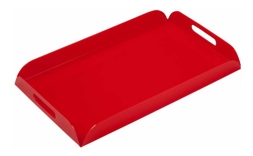 Charola Bandeja De Acrilico Rojo Grande Para Servir