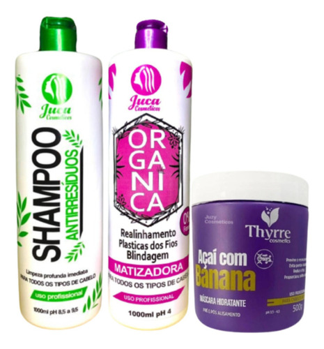 Kit Progressiva Organica Matizadora 2x1l + Mascara Açai 500g