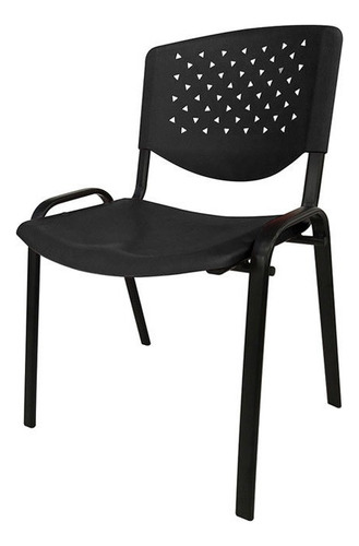 Silla Económica Plástica Apilable Campbell X6 Estructura De La Silla Negro