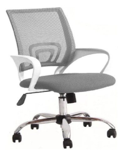 Imagen 1 de 5 de Silla De Oficina Giratoria Regulable En Altura Gris M G