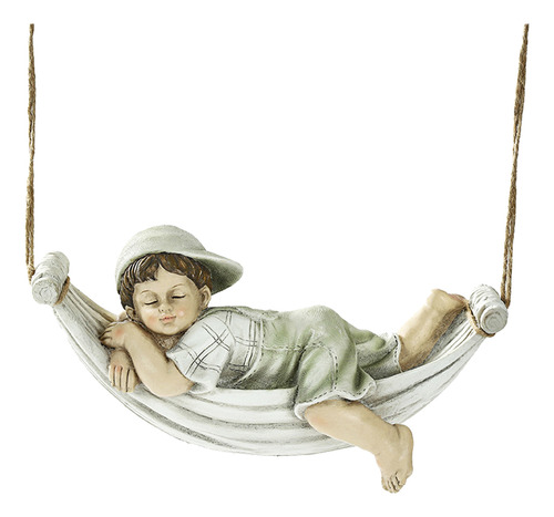 Estatuillas Niño Columpio Estatua Casa De Muñecas Jardín