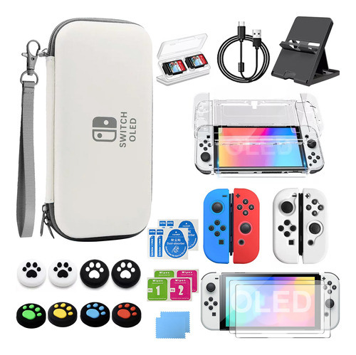 Kit De Accesorios Funda Para Nintendo Switch Oled Estuche