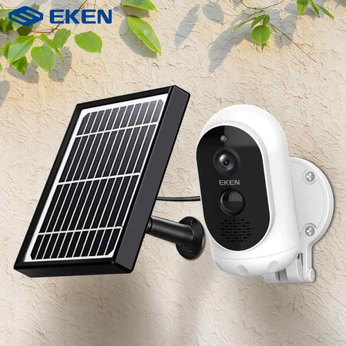 Câmera De Segurança Eken Astro 1080p Wifi Painel Solar Audio