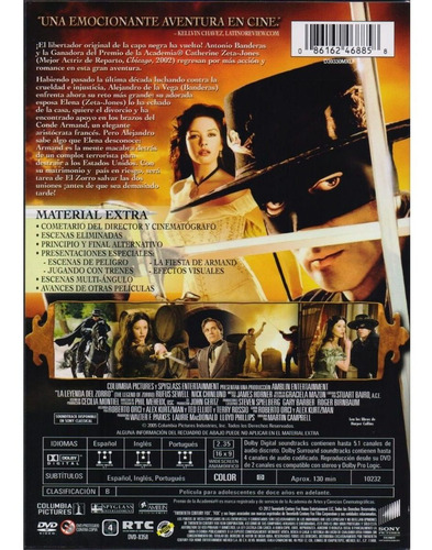 La Leyenda Del Zorro Antonio Banderas Pelicula Dvd