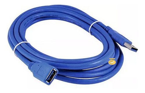 Cable Datos Extension Usb3.0 Tipoaa Macho A Hembra 3mts Azul