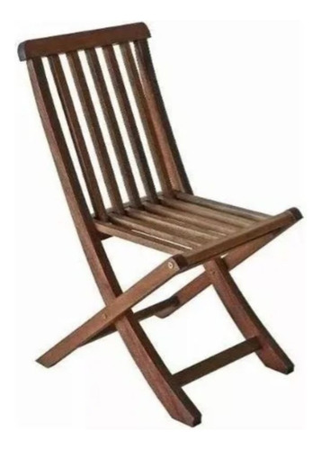 Conjunto Mesa Retangular E 6 Cadeiras Dobráveis Madeira