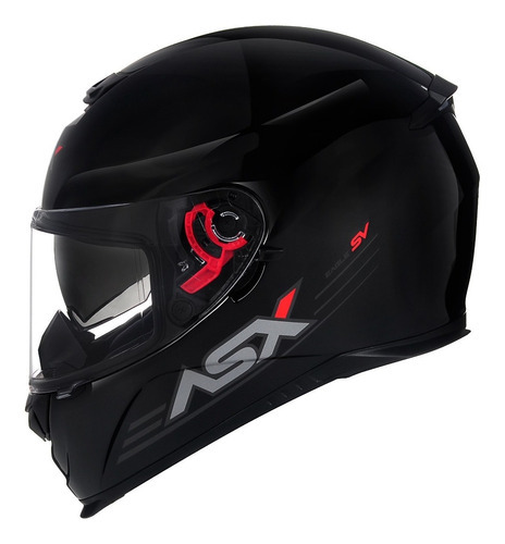 Capacete Moto Asx Eagle Sv C/óculos Interno Preto Brilho Fxm Tamanho do capacete 58-M