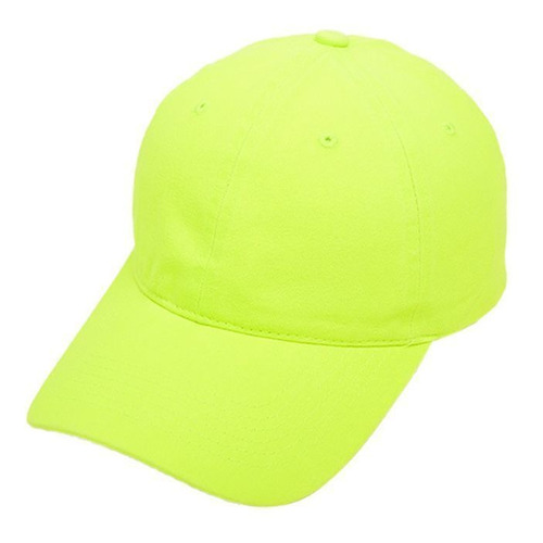 Gorra De Béisbol De Neón Fluorescente Unisex Color Sólido Br