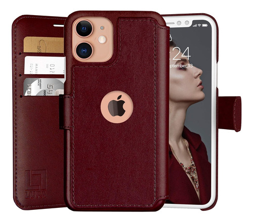 Funda Para iPhone 11 - Bordo Con Tarjetero