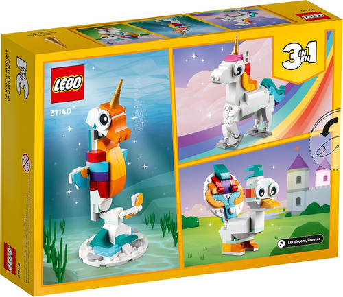 Juguete Lego Creator 3 En 1 Unicornio Magico, Se Transfor...