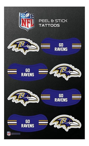 Rico Industries Nfl Football Peel   Stick Temporary Tattoos