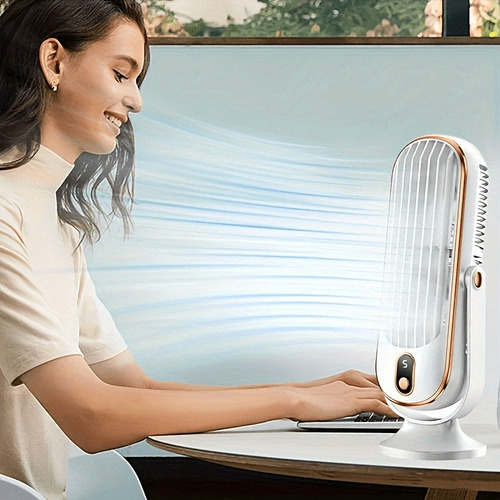. Ventilador De Escritorio Usb Recargable Silencioso