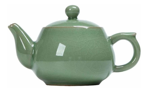 Tetera  De Porcelana Verde Jade, Utensilios De Té De Ku Tts