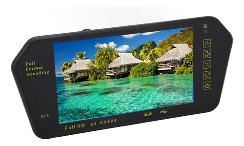 Pantalla De Espejo Retrovisor De 7 Pulgadas, Multimedia De A