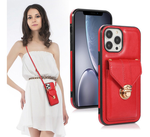 Funda Para iPhone Case De Cuero Celular Tipo Cartera Bolso