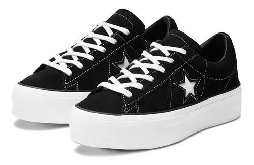 Zapatillas Converse One Star Negro Plataforma