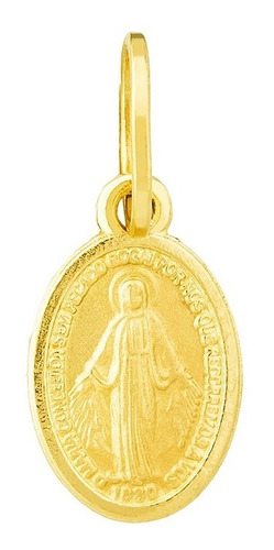 Pingente Medalha Santa Milagrosa N. S. Das Graças Ouro 18k