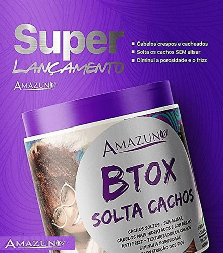 Botox Solta Cachos Amazun Btox Anti Frizz 500g