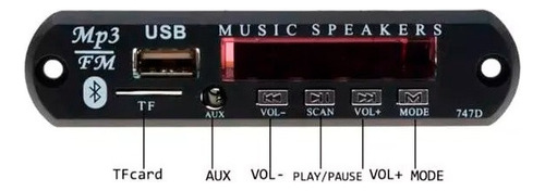 ` Modulo Reproductor De Audio Mp3 Usb Bluetooth Radio Aux Tf