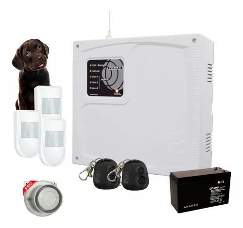 Kit Alarma Casa-3 Sensor Pet-controles-sirenas-batería