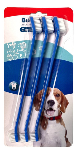 Cepillo De Dientes Doble Para Perros, Set 3 Unidades